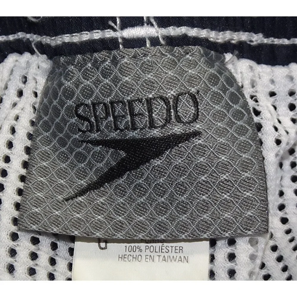 Speedo Navy Blue Hawaiian Board Shorts Swim Surf Size Large